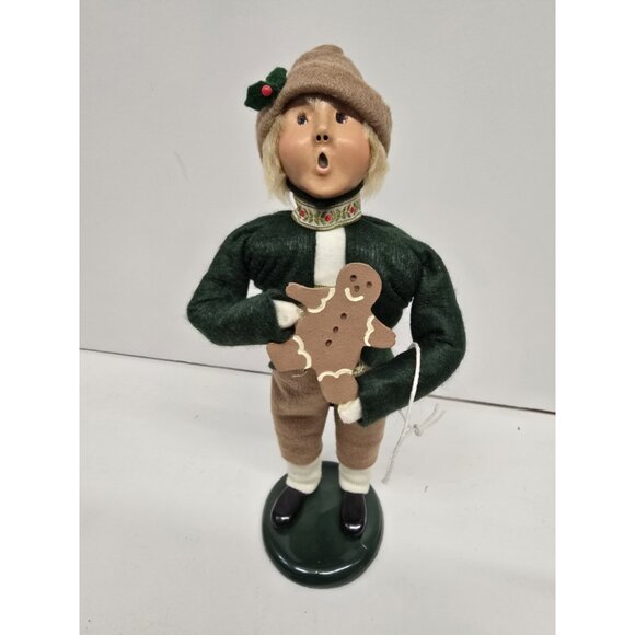 Vintage Byers Choice Retired 1993 Boy with Gingerbread Cookie - Picture 1 of 9